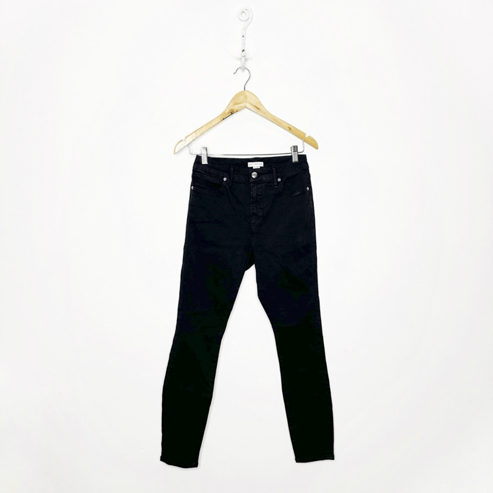 GOOD AMERICAN womens 6 28 GOOD LEGS SKINNY JEANS Black stretch GAGL001 - Picture 1 of 7